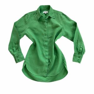 COS Oversized Green Linen Top